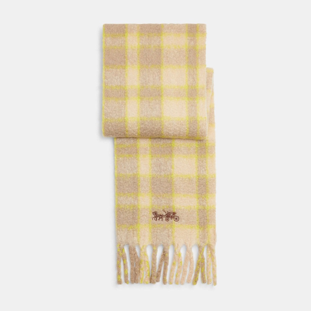 Coach Oversized Plaid Scarf